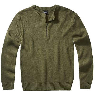 Sweter z zamkiem błyskawicznym Armee 3/4 GREEN