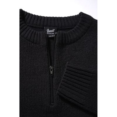 Sweter rozpinany Armee zip 3/4 BLACK