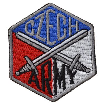 Naszywka CZECH ARMY z skrzyżowanymi mieczami – KOLOROWA
