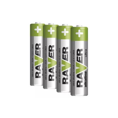 Baterie alkaliczne RAVER "micro button" 1,5V AAA / LR03 blister 4szt