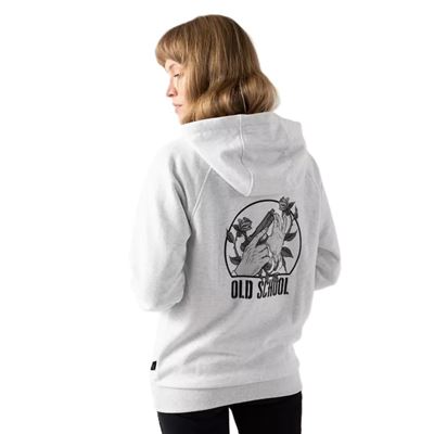 Bluza z kapturem OLD SCHOOL JASNOSZARA MELANŹ