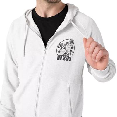 Bluza z kapturem OLD SCHOOL JASNOSZARA MELANŹ