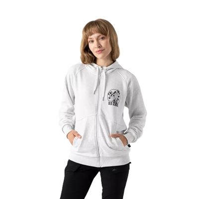 Bluza z kapturem OLD SCHOOL JASNOSZARA MELANŹ