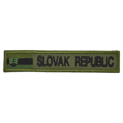 Naszywka REPUBLIKA SŁOWACKA + FLAGA - OLIV