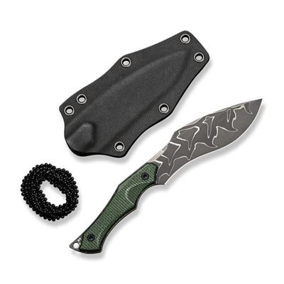 Nóż z ostrzem stałym VAQUITA II z pochwą na szyję