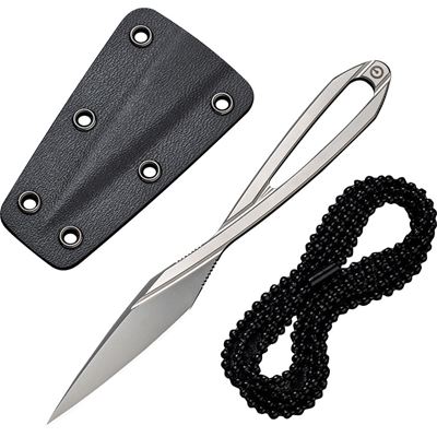 Nóż D-ART z etui SREBRNY