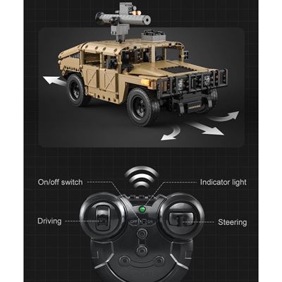 Zestaw HUMVEE z pilotem zdalnego sterowania - 628 części