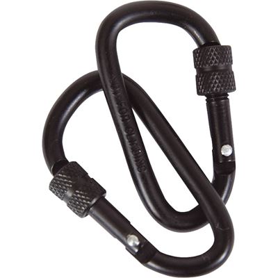 Karabińczyki z blokadą 6mm - 2szt CZARNE
