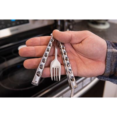 Widelec MOTYLEK składany CALIBER GOURMET CBG-BF-1023-SL 3
