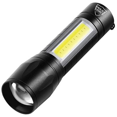 Latarka XPE/COB mini BLACK