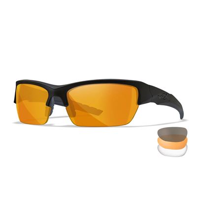 Okulary strzeleckie WX VALOR zestaw 3 oprawek BLACK