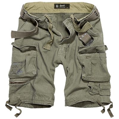 Szorty z paskiem SAVAGE vintage GREEN