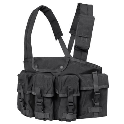 Kamizelka taktyczna CHEST RIG 7 kieszeni CZARNA