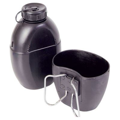 Butelka polowa NATO (58) brytyjska plastikowa z bidonem BLACK