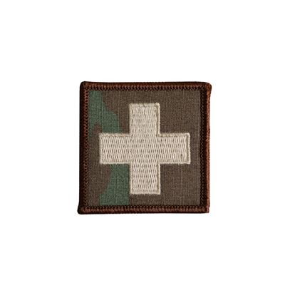 Naszywka ratownika medycznego CROSS velcro KHAKI-OCP krawędź BROWN