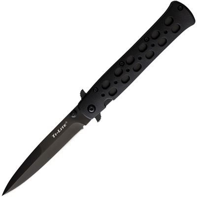 Nóż TI-LITE z gładkim ostrzem BLACK