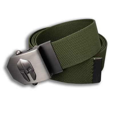 Klamra paska z motywem 3D SPARTAN GREEN