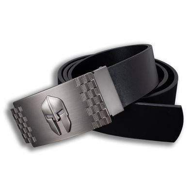 Skórzana klamra do paska SPARTAN szachownica 40 mm BLACK