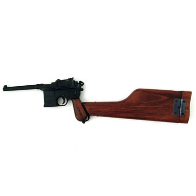 Pistolet Mauser C-96 z drewnianą kolbą - replika dekoracyjna