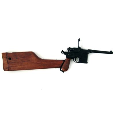 Pistolet Mauser C-96 z drewnianą kolbą - replika dekoracyjna