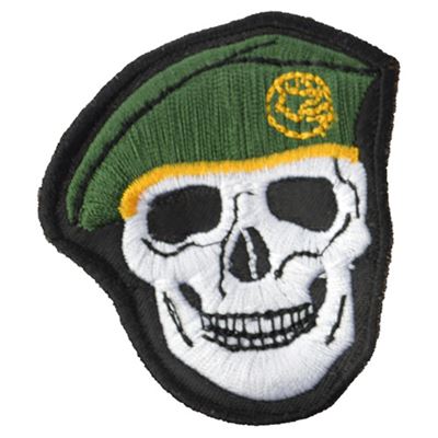 Naszywany beret LEBKA w kolorze ZIELONYM