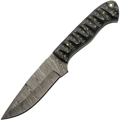 Nóż ze stałym ostrzem CHARCOAL HUNTER damascus