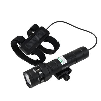 Latarka taktyczna RT01 z zielonym laserem BLACK