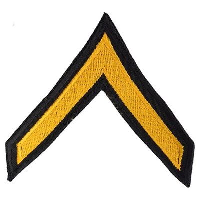 Naszywka US rangi PRIVATE - GOLD