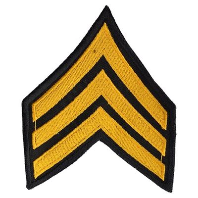 Naszywka amerykańskiego stopnia SERGEANT - GOLD