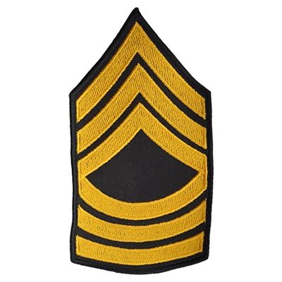 Naszywka amerykańskiego stopnia MASTER SERGEANT - ZŁOTA