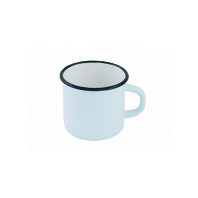 Kubek emaliowany 400 ml mocny BIAŁY