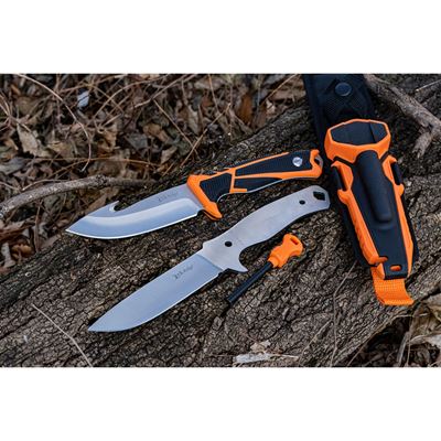 Noże ze stałym ostrzem HUNTING COMBO 2 sztuki ORANGE