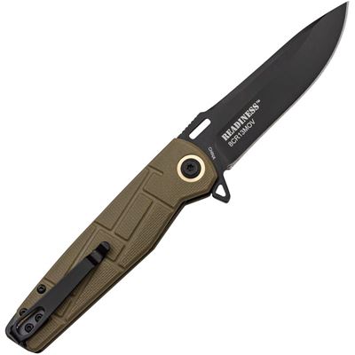 Nóż do zamykania ELITE TACTICAL gładkie ostrze TAN