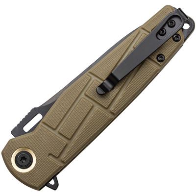 Nóż do zamykania ELITE TACTICAL gładkie ostrze TAN