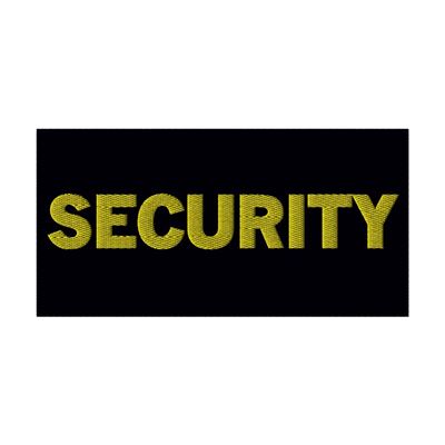 Naszywka SECURITY z ŻÓŁTĄ nitką 10 x 22 cm VELCRO