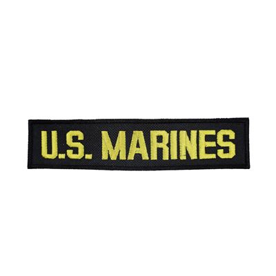 Naszywka US MARINES - CZARNA z żółtą nitką