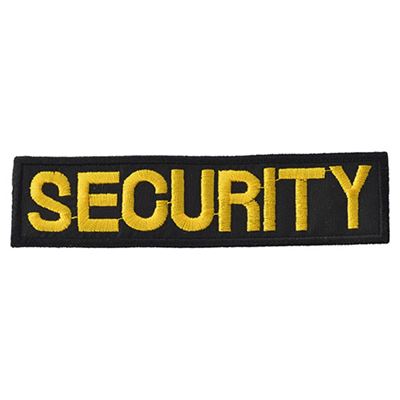 Naszywka SECURITY - CZARNA z żółtą nitką