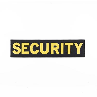 Naszywka SECURITY duża CZARNA z żółtą nitką