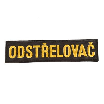 Snajper do odznak - CZARNY z żółtą nicią VELCRO