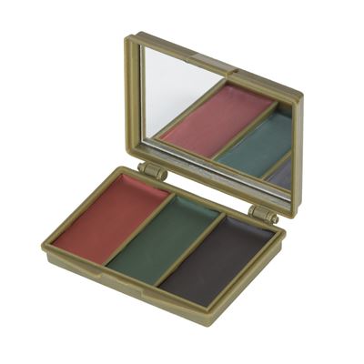 Kolory maskujące w pudełku trójkolorowe z lusterkiem
