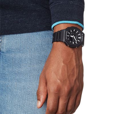 Męski zegarek sportowy GA-2100-1A BLACK/GRAY