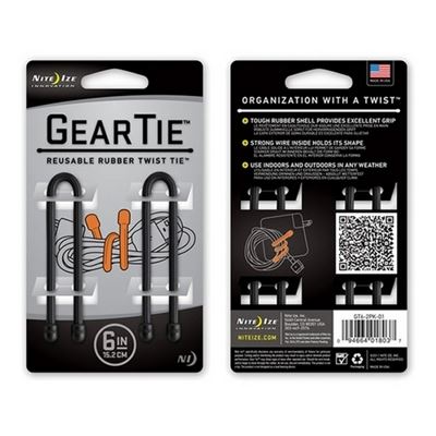 Flexidrate GEAR TIE 15cm BLACK 2 szt