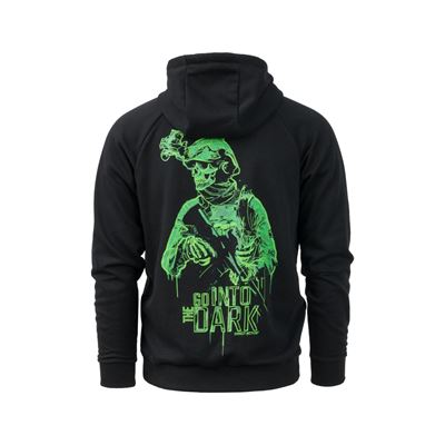 Bluza z kapturem kangurka INTO THE DARK BLACK