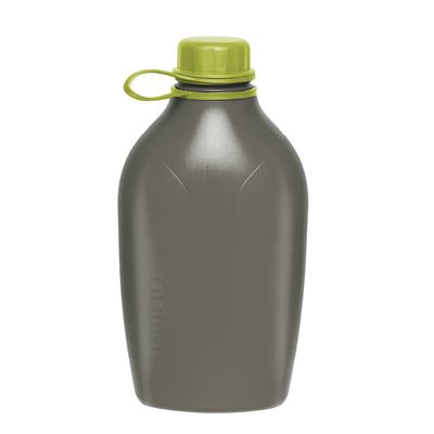 Plastikowa butelka EXPLORER 1 l z karabińczykiem – limonkowe wieczko