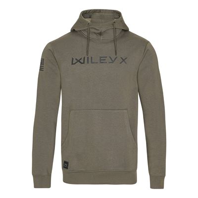 Bluza z kapturem kangurka WX URBAN zielona logo GREEN