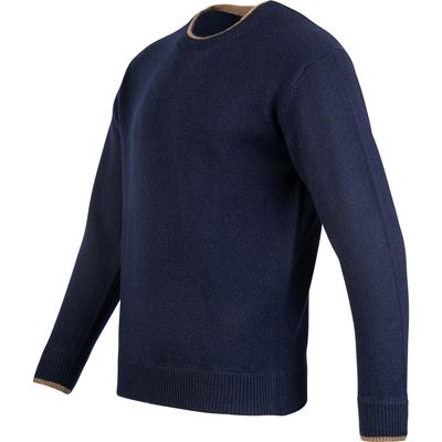 Sweter ASHCOMBE z wełny jagnięcej BLUE