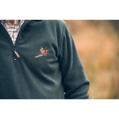 Sweter polarowy z motywem bażanta ZIELONY JACK PYKE JFLTPHM 10