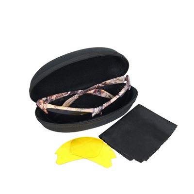 Okulary strzeleckie 2 szkła z etui FOREST CAMO BRĄZOWE