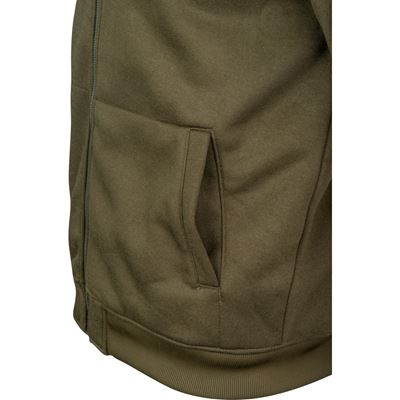 Bluza Yakka z futerkiem na zamek błyskawiczny z kapturem OLIV