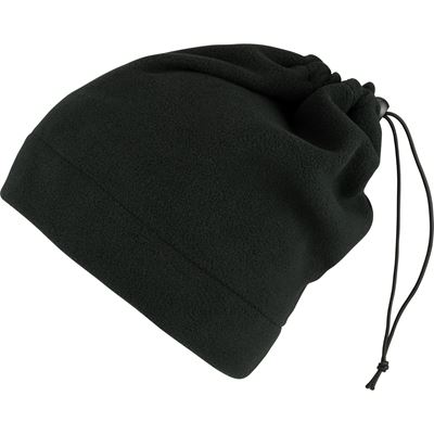Opaska pod szyję FLEECE z ściągaczem CZARNA